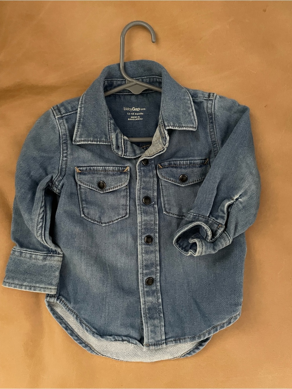 GAP Light Blue Baby/Toddler Denim Button-Up Jacket